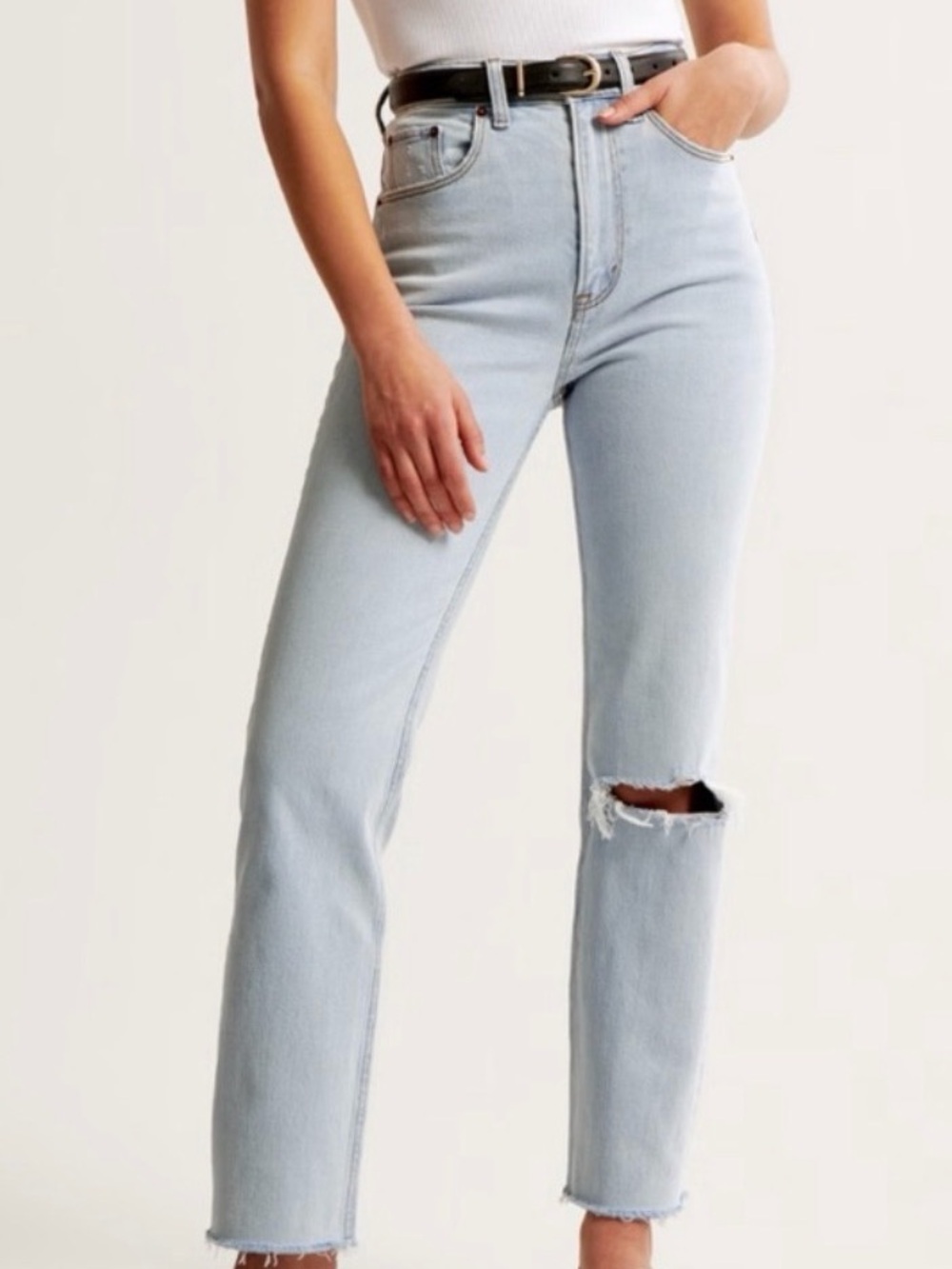 Ultra High Rise Straight Leg Jeans